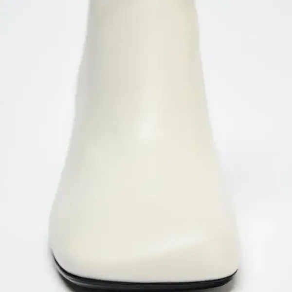 ZARA-LEATHER ANKLE BOOTS WITH TOPSTITCHING